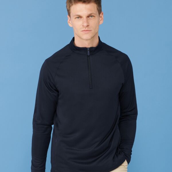 Henbury Zip Neck Wicking Top Thumbnail
