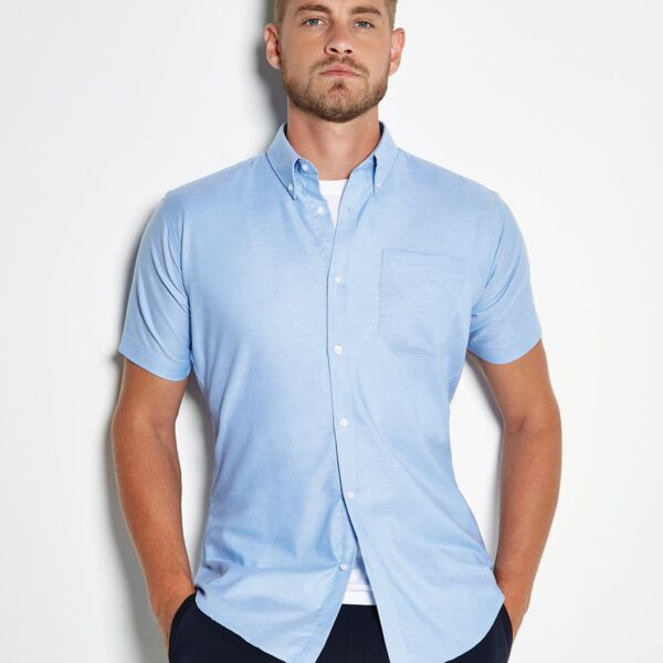 Slim Fit Short Sleeve Workwear Oxford Shirt Thumbnail