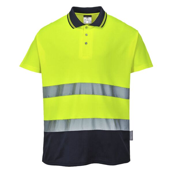 Hi-Vis Cotton Comfort Contrast Polo Shirt S/S  Thumbnail